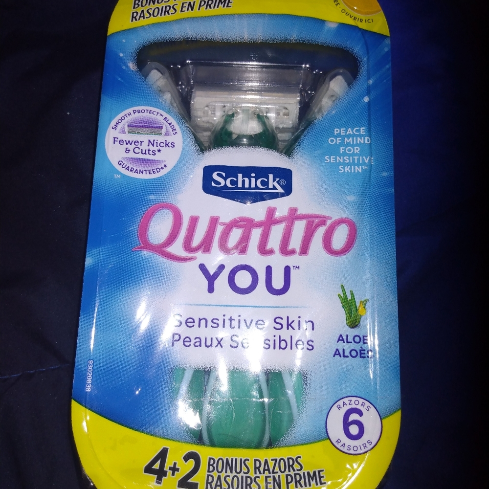 Schick Quattro YOU Sensitive Skin 4+2 Bonus Razors-4 Blade